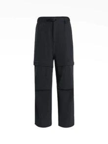 CAMEL CROWN Pantalones deportivos de unicolor con absorción de humedad y secado rápido para hombres, adecuados para primavera, verano y todas las estaciones - Fantasma negro - Ver 4