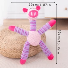 1pc Dog Chew Toy, Durable Elephant Bear Pig Donkey Animal Squeaky Toy For Small Dogs, Pet Toy Gift - Multicolor - View 13