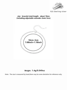 S925 Sterling Silver Chrysanthemum Chain Starry Anklet Bracelet Necklace Set, Romantic Luxury Sparkling Creative Jewelry, Fashionable Elegant Foot Ornament For Party, Gift, Daily Wear - Multicolor - View 3