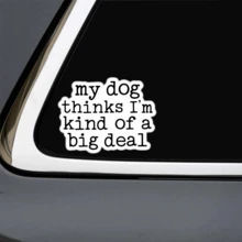 1 PIEZA Pegatina impermeable de PVC de 3 pulgadas para exteriores, desmontable, con el divertido texto "Mi perro piensa que soy un poco..." para amantes de los perros, meme gracioso de padres de mascotas, humor viral de la generación Z, ideal como regalo para propietarios de perros, adolescentes, niños y niñas de 13 a 30 años, decoración creativa para portátil, teléfono, botella de agua, monopatín, casco, diario, coche, cuaderno, dormitorio, equipaje de viaje - 3*2,33 pulgadas - Ver 8