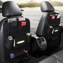 1pc Car Seat Back Storage Bag - Multifunctional Felt Organizer Bag With Cup Holder, Smartphone Pocket And Accessory Compartment, Car Interior Storage Bag, Car Accessories - A - View 6