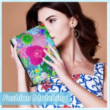 1pc Diamond Painting Clutch Bag, Succulent Plant Pattern, Partial Mosaic Handcraft, Artistic Wallet, PU Leather Diamond Painting Clutch Bag Suitable For Daily Use, Travel And Gift - View 9