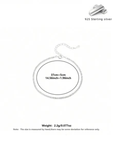 S925 Sterling Silver Chrysanthemum Chain Starry Anklet Bracelet Necklace Set, Romantic Luxury Sparkling Creative Jewelry, Fashionable Elegant Foot Ornament For Party, Gift, Daily Wear - Multicolor - View 17