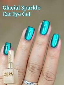 XEIJAYI 1瓶15毫升蓝色猫眼指甲油凝胶，半永久美甲，可卸除UV/LED美甲沙龙DIY凝胶，女士适用 - 藍色 - 查看 4