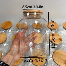 1 hũ thủy tinh kín có nắp, hộp đựng thực phẩm trong suốt, kín khí, dung tích 1800ml. - trắng - Xem 6