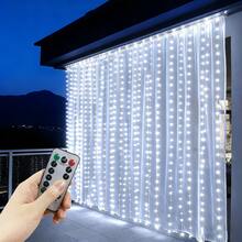 USB Powered Outdoor String Lights, Holiday Wreath Fairy Lights, Room Curtain Lights, Camping Decor Lights, Patio Decor, Birthday Gift, Date Night Decor, Remote Control Curtain Lights, Family Gathering Decor Lights, 4 Light Colors, Yard Decor, 8 Lighting Modes Wedding Party Romantic Atmosphere Decoration Lights, Wall Decor, Christmas & Halloween Decor - USB Curtain Light String - View 15