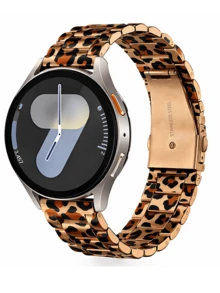 1条不锈钢表带,20mm/22mm。豹纹金属智能手表表带,兼容三星Galaxy Watch 7/6/5 Pro/4 Classic/Active 2、华为Watch GT 4/3 Pro/GTR/GTS。奢华机械表带,可替换传统手表表带。时尚石英表带/腕带。实心链节,商务办公运动日常佩戴。生日、周年纪念日送给男士、父亲、男友的完美礼物。银色表带配件。 - 豹紋 - 查看 8