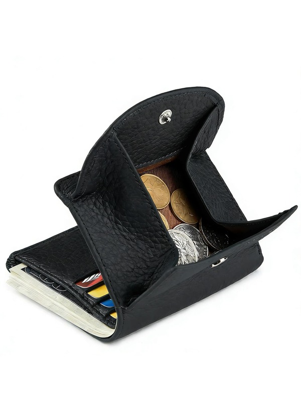 New Women PU Leather Mini Wallet Folding Simple Ultra-Thin Small Soft Leather Wallet Female Card Holder Coin Bags For Men Money Wallet Purse Wallet Men Wallet Leather Small Wallet