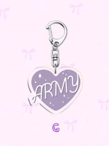 1 pieza Llavero de dibujos animados, llavero de estilo amistad morado, accesorio de bolso, joyería interesante, regalo de fan, adecuado para novio, novia, familia, maestro, recuerdo de fiesta y decoración de teléfono con tema ARMY como regalo para madre, padre, graduación y maestro - Multicolor - Ver 8