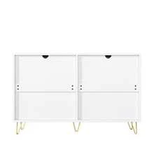 Elegant Sideboard With A Modern Design, Featuring Drawers And Ample Storage Space, Adorned With Gold Handles. - 白色 - 查看 4