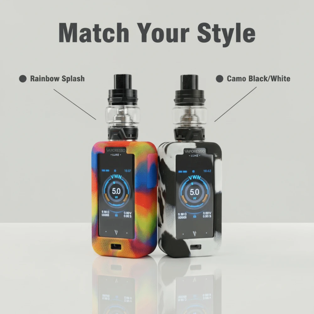 Ốp silicon VapeSMOD bán chạy nhất hiện nay, phù hợp với Vaporesso Luxe/Luxe2, vỏ bảo vệ chống trượt, chống rơi, chống va đập, chất liệu silicon mềm mại, bề mặt nhám. - Nhiều màu - Xem 1