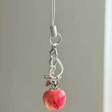 1个仿苹果创意挂绳，可爱小众手机挂绳，相机挂饰，钥匙扣 - 彩色 - 查看 6