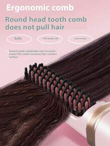 4000mAh Wireless Multifunctional Electric Hair Straightener & Curler, Portable Negative Ion Hair Straightening & Curling Brush, Home Styling - Multicolor - View 8