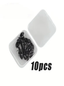 10个/盒仿生蝌蚪软饵，TPE材质漂浮蝌蚪软饵，高度逼真且抗撕裂，增强型单钩设计，适用于淡水和海水飞钓，适用于鲤鱼、鲶鱼、鲈鱼、鳟鱼、鲑鱼等鱼类。 - 黑色 - 查看 10