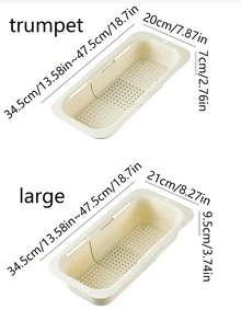 1 pieza Escurridor de cocina expandible, cesta multifuncional para lavar verduras - Multicolor - Ver 8
