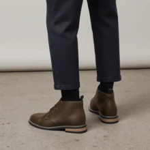 Men's Desert Boots, Classic Retro Derby Boots, Wear-Resistant Anti-Slip Casual Ankle Boots - Mocha Brown - View 4