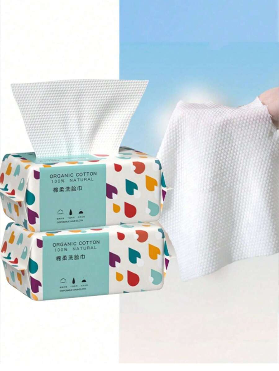30 piezas/paquete Toallitas desmaquillantes desechables y gruesas, toallitas limpiadoras suaves, adecuadas para el cuidado de la piel - Multicolor - Ver 1