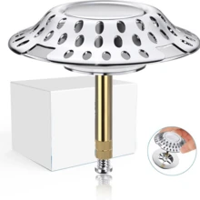 Universal Bathtub Drain Stopper, Brass Bathtub Drain Plug With Bounce Core, Bathtub Filter Drain Cover - A - View 1
