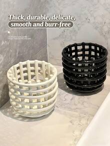 1pc Bathroom Vanity Organizer Tray For Facial Towel, Toothbrush, Cosmetics And Other Toiletries - Multicolor - View 8