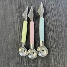 1pc Stainless Steel Pineapple Peeler And Slicer, Made Of High-Quality Stainless Steel, With Yellow Non-Slip Easy-Grip Handle, One-Button Operation To Peel, Core, And Slice Pineapple And Other Fruits, Durable And Rust-Resistant, Simplifies Fruit Preparation Process - Multicolor - View 9