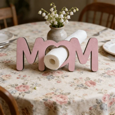 6/120 pièces Anneaux de serviette en bois en forme de papillon et de cœur, décorations de table élégantes pour tous les jours, cadeaux pour la fête des mères et accessoires de décoration de serviettes pour la cuisine, la salle à manger et le salon.