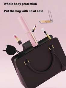 4000mAh Wireless Multifunctional Electric Hair Straightener & Curler, Portable Negative Ion Hair Straightening & Curling Brush, Home Styling - Multicolor - View 7