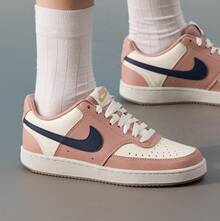 Nike Court Vision 舒適低筒 板鞋 女款 粉紅色 - 粉色 - 查看 2