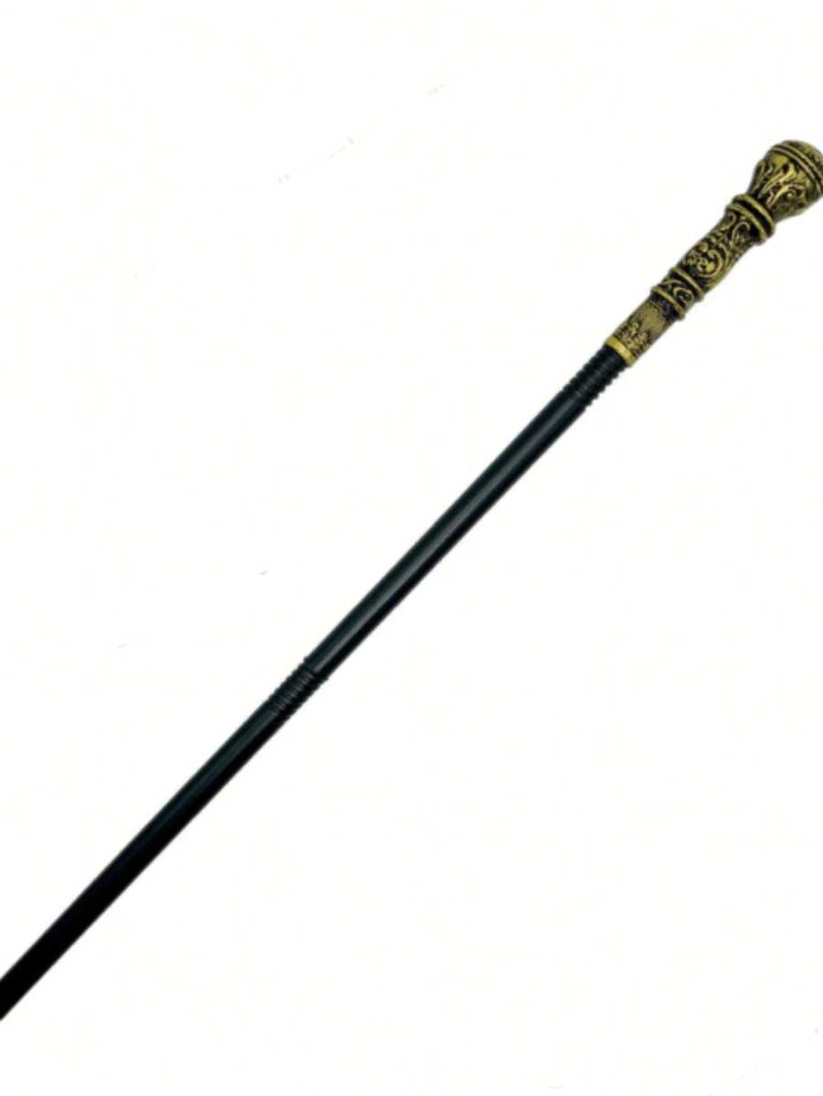 1pc Halloween Cosplay Scepter Prop, Egyptian Pharaoh Snake Head Scepter, King Scepter, Wizard Magic Wand - Black - View 1