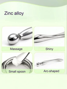 1pc/2pcs Metal Smooth Texture Eye Cream Stick, Beauty Makeup Face Cream Face Mask Tool - Multicolor - View 5