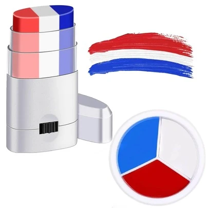 JIHUIPAI 2件套水彩颜料，水溶性+油性，彩虹条纹+纯色调色板，方便绘画