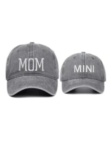 Bộ 2 mũ lưỡi trai thêu chữ "MAMA MINI" mới, quà tặng Ngày của Mẹ và Ngày của Trẻ em. - 2 cái - Xem 6