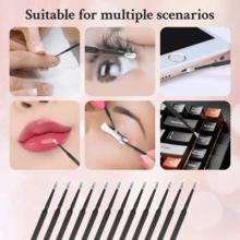 50pcs/800pcs Disposable Micro Cotton Swabs, Suitable For Eyelash Extension, Lint-Free Lip Micro Application, Mascara Brush, Teeth, Nails, Eyeliner And Personal Care - Multicolor - View 2