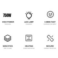 SOKANY 08067 家用牛排机多功能电烤盘，750W 强劲功率，上下双面同时加热，不粘涂层，易于清洁，可用于煎牛排/三明治/煎蛋/培根/吐司等多种食材，一机多用，满足双人用餐需求，情侣/父母/室友共享更快乐 - 日規A型插(100V) - 查看 2