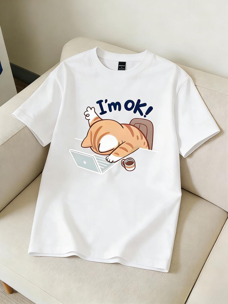 Playeras para mujer , 180 g, paquete individual, cuello redondo, mangas cortas, adecuada para uso diario o en capas, todas las estaciones. - Blanco - Ver 1