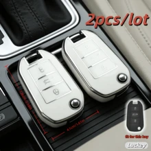 2pcs/Set Peugeot 208 308 T9 508 2008 Citroen C4 Opel Crossland X Car Key Holder Case, Auto Accessories - Multicolor - View 4