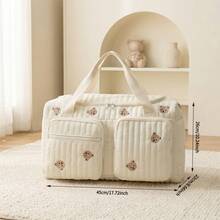 1 pieza Bolso de maternidad/bolso de pañales/bolso de hospital/bolso de maternidad de gran capacidad, organizador para pañales, toallitas, biberones. Adecuado para viajes y uso diario. Regalo del Día de la Madre, regalo para bebé recién nacido, regalo de cumpleaños - Multicolor - Ver 6