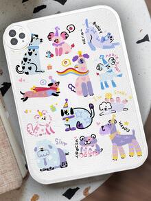 适用于三星 Galaxy Tab A7 LITE、Pro 11 英寸（2021 款，第十代）的可爱卡通狗造型防震平板电脑保护套（1 件装） - 彩色 - 查看 9