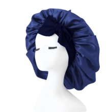 1pc Luxury Silk Sleep Cap, Satin Sleep Cap, Women's Wide-Brim High-Elasticity Satin Sleep Cap, Suitable For Long Curly Hair Or Braided Hair, Premium Silk Material Hair Care Cap, Curly Hair Silk Headband - F - View 11