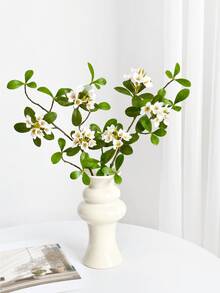 1/2/3pcs Artificial Hawthorn Flowers, 45cm Fake Flowers For Wall, Living Room, Bedroom, Wedding, Party Decor, Tabletop Filler, Home, Desktop Decor, Kitchen, Wedding, Tabletop, Centerpiece, Office, Garden, Outdoor, House, Yard Decoration, Suitable For Spring, Summer, Autumn, Winter - White - View 4