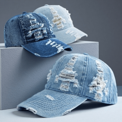 2/1Pc Vintage Washed Baseball Cap Distressed Adjustable Couple Casual Sun Protection Hat For Women And Men