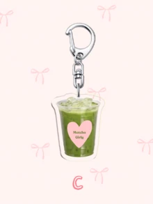 1个可爱抹茶蝴蝶结饮料钥匙扣/咖啡蝴蝶结饮料钥匙扣/萌萌仓鼠手捧咖啡钥匙扣。适合日常佩戴和节日礼物，INS风。可作为日常包包配件、挂件、挂绳、钥匙扣、可爱女孩小物件、汽车钥匙扣。适合送给姐妹、女友和家人。尤其适合抹茶和咖啡爱好者。 - 彩色 - 查看 15