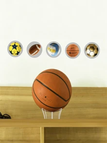 1 pezzo Supporto espositivo per palloni, supporto per pallacanestro, calcio, pallavolo, base di appoggio trasparente, supporto per palloni, supporto in acrilico per palloni, adatto per la decorazione dei ragazzi - Multicolore - Visualizzare 4