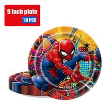 10pcs/9 Inch Stitch & Cartoon Character Party Tableware Set, 10 Plates, Suitable For 10 Children, Perfect For Birthday Parties, Halloween And Family Gatherings, Great As Birthday Gifts - Multicolor - View 9