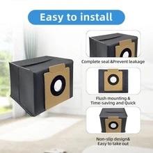 适用于 X8 Pro / X10 Pro Omni 的集尘袋，四层强力防护，3L 大容量，持久耐用，附带小型清洁刷 - 查看 4