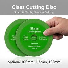2pcs 100mm/115mm/125mm Diamond Saw Blades, Suitable For Angle Grinder Glass Cutting Discs, Can Smoothly Cut Glass, Jade, Crystal And Ceramic With Sharp And Precise Cutting Effect, No Cracking. - Diamond Glass Cutting Disc - View 2