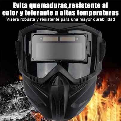 Máscara de soldadura estilo Harleyy con velocidad variable automática, protectora desmontable ajustable contra la luz intensa para soldadores