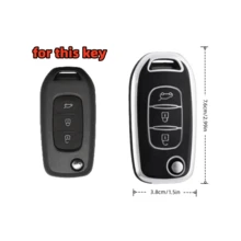 2个/套 适用于雷诺 Kadjar Captur Megane Sandero Stepway Logan Clio 5 2022 Arkana 2020 2021 Kwid 2023 的汽车钥匙壳保护套 - 彩色 - 查看 6