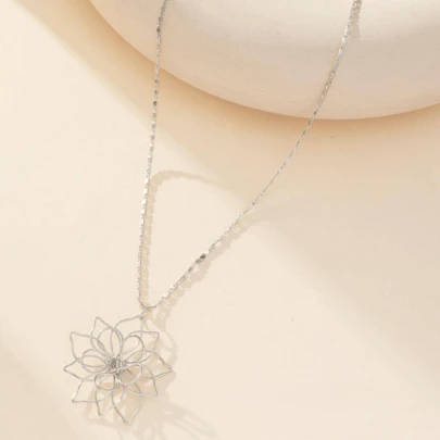 1 件时尚铜花毛衣链，适合女士日常穿着情人节、妈妈、母亲、母亲节、礼物