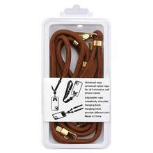 Double Lanyard Kit For Cell Phone - Handheld And Neck - 2 In 1 Adjustable Crossbody Anti-Loss - Rust Brown - View 1