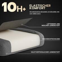 Gaming Chair, Fabric Office Chair, Gaming Chair With Massage Headrest, Ergonomic Racing Gaming Chair With Footrest (Dark Grey) - Dark Grey - View 2